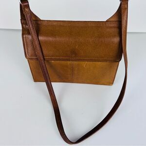 Vintage Fossil Bag Purse Unique Leather Brown